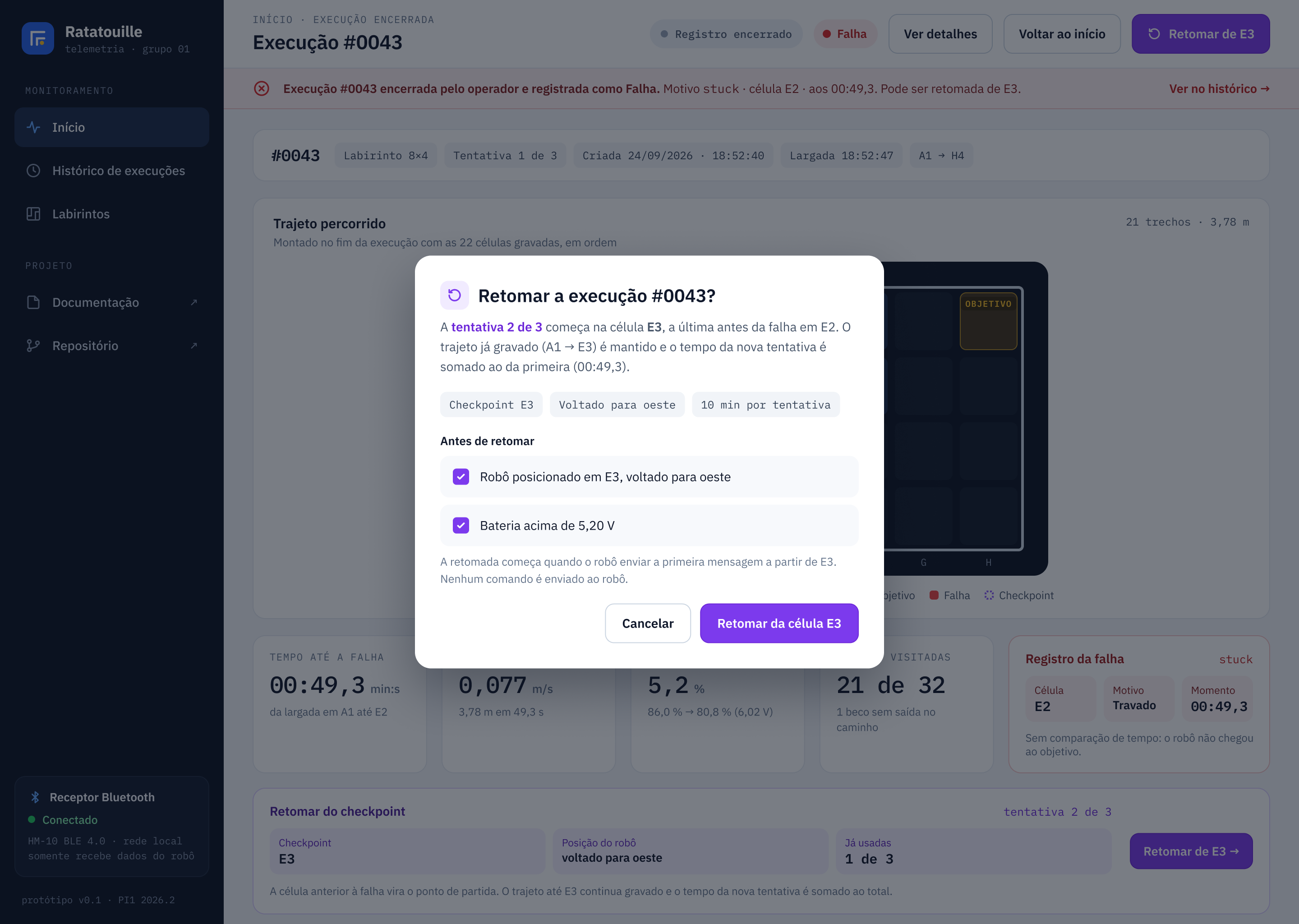 Retomar tentativa · 8×4 (export Figma: retomar-do-checkpoint)