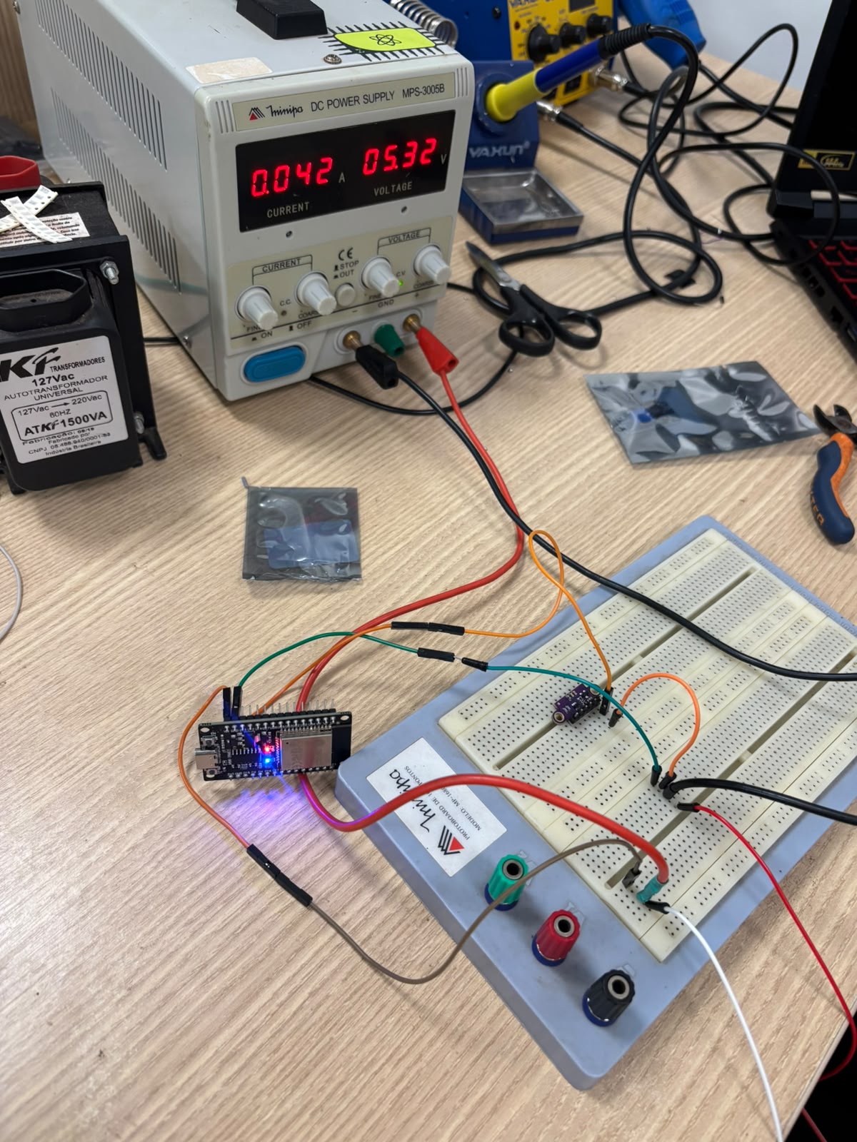 ESP32 com o ToF ligado no 3V3